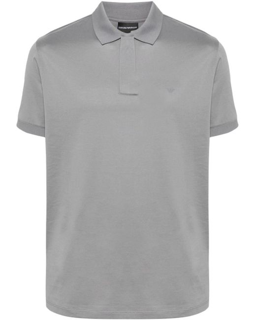 Polo en coton à logo appliqué EA7 pour homme en coloris Gray