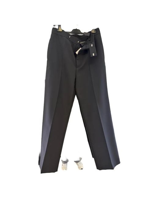 SAPIO Gray N°10 Cropped Wool Trousers