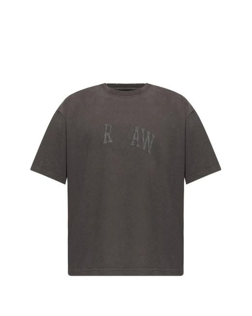 M I S B H V Gray Logo-Print Distressed T-Shirt