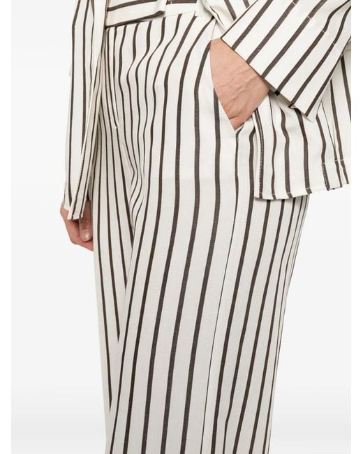 Pantaloni A Righe di Pennyblack in White