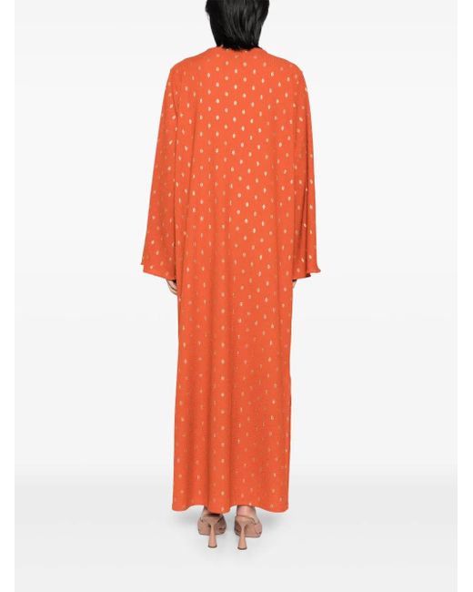 Caftan À Pois Bambah en coloris Orange