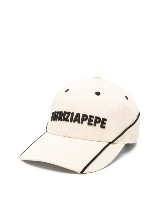 Patrizia Pepe Natural Contrasting Embroidery Baseball Cap