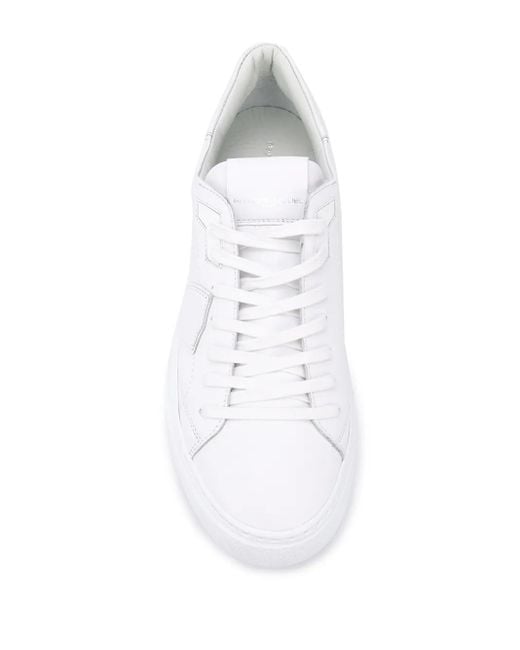 Philippe Model White Temple Low Leather Sneakers for men