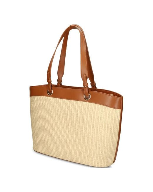 Love Moschino Brown Contrasting-Trim Tote Bag