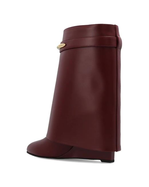 Givenchy Red Shark Lock Boots