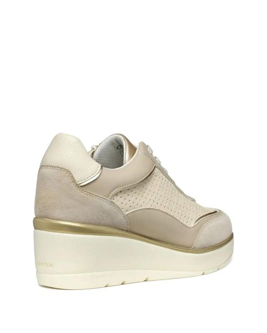 Geox White Ilde Wedge Sneakers