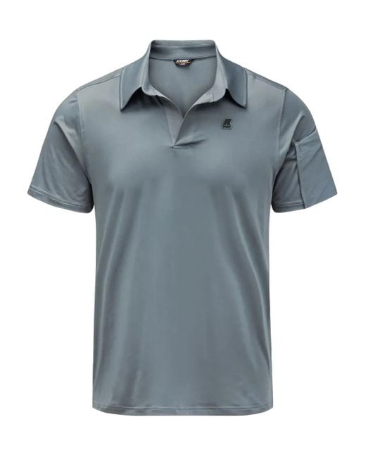 K-Way Blue Polo À Manches Courtes for men