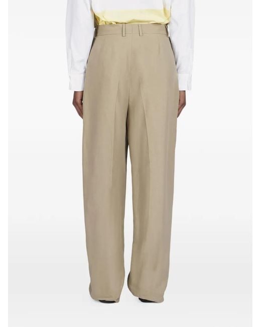 Ferragamo Natural Relaxed Tailored Trousers for men
