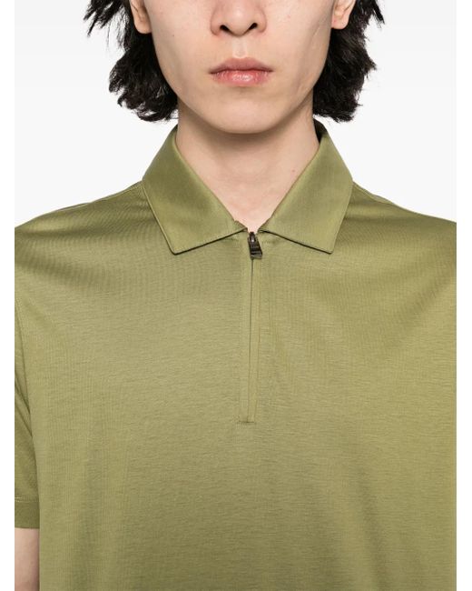 Polo A Maniche Corte di Boss in Green da Uomo