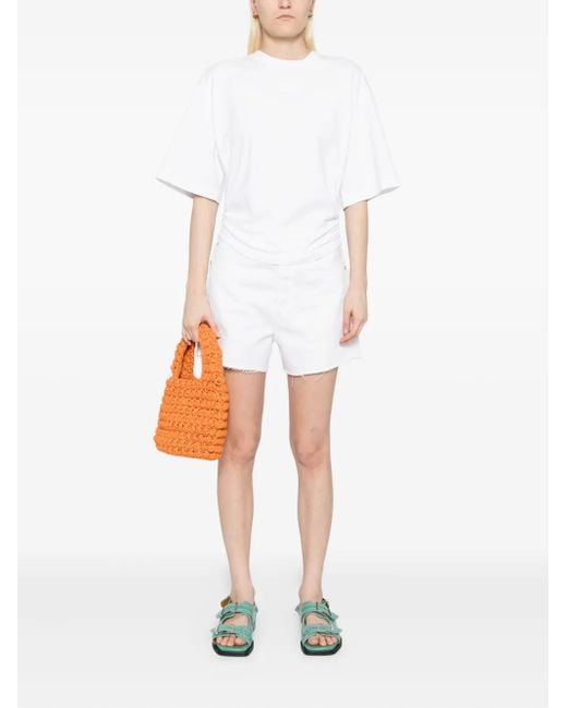 Agolde White T-Shirts And Polos