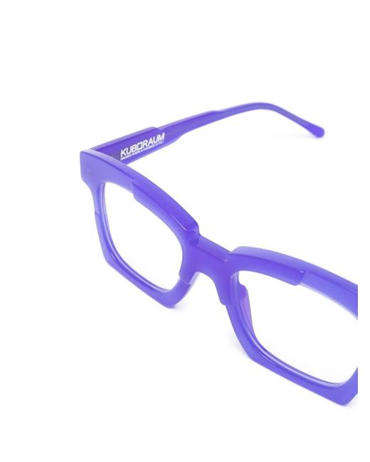 Kuboraum Blue Square-Frame Optical Glasses