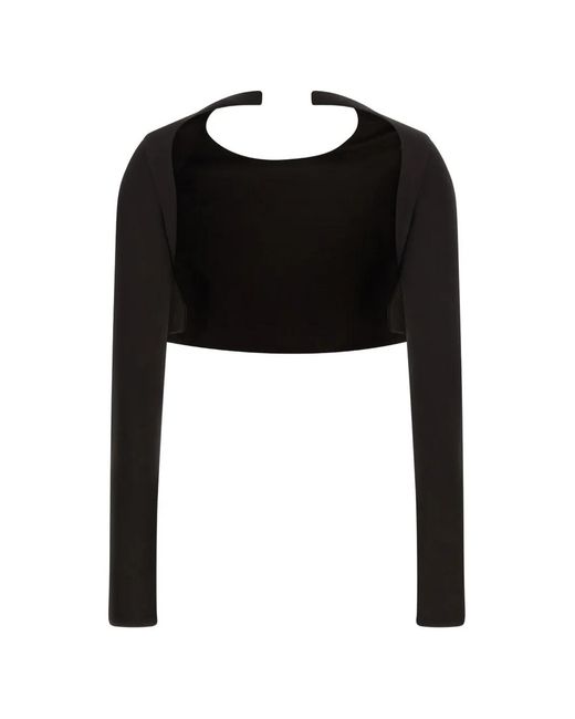 Tom Ford Black Crew-Neck Backless Top