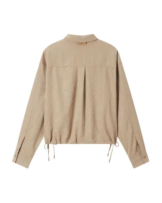 Izzue Natural Drawstring-Cinched Shirt