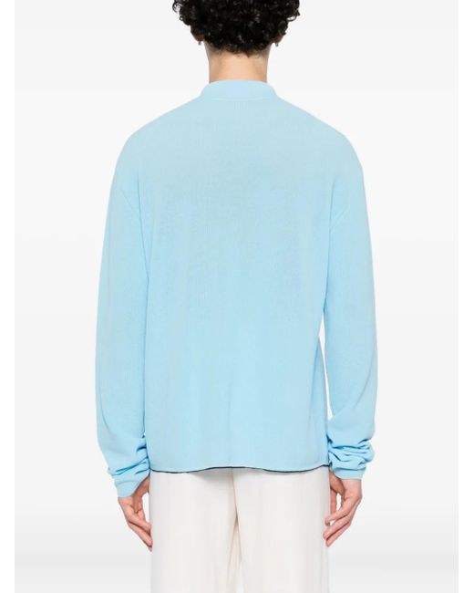 Polo con bolsillo de manga larga Jacquemus de hombre de color Blue