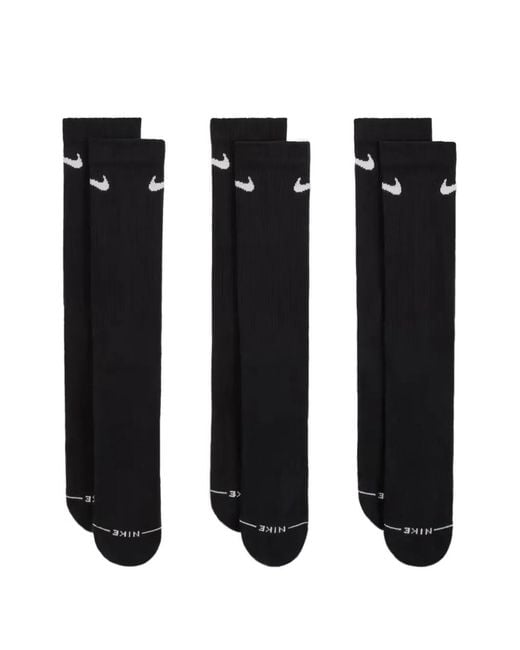 Nike Black Everyday Elevated Socks (Set Of Three) for men
