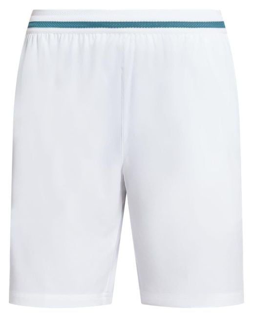 Lacoste White X Novak Djokovic Stripe-tipping Shorts for men