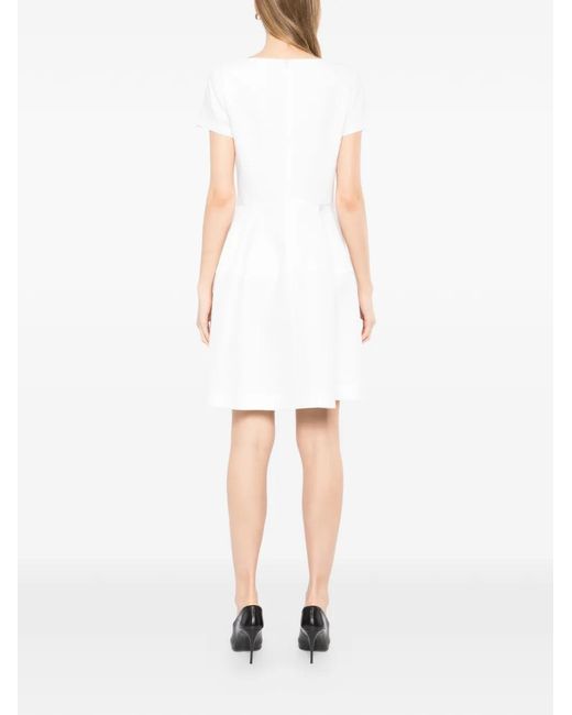 JNBY White Boat-Neck Mini Dress