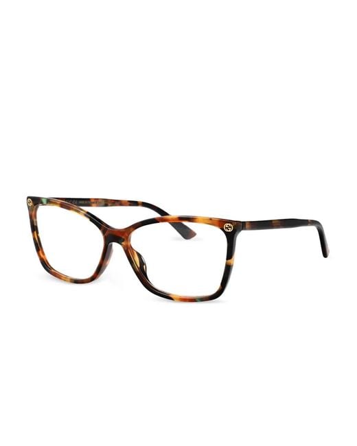 Gucci Brown Cat-Eye Glasses