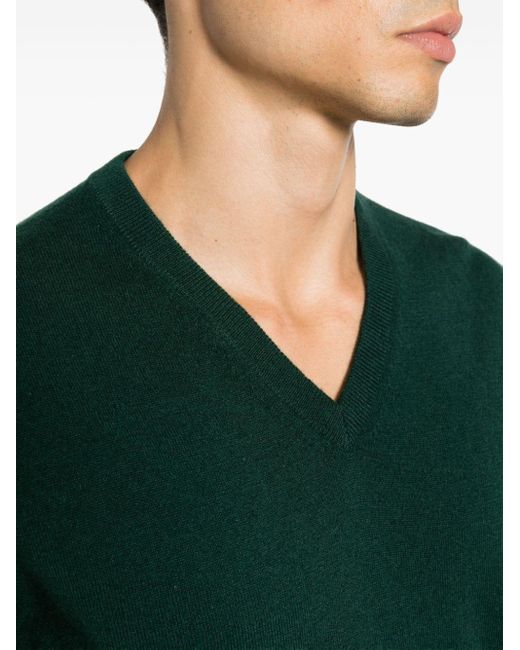Jersey con cuello en V Ballantyne de hombre de color Green