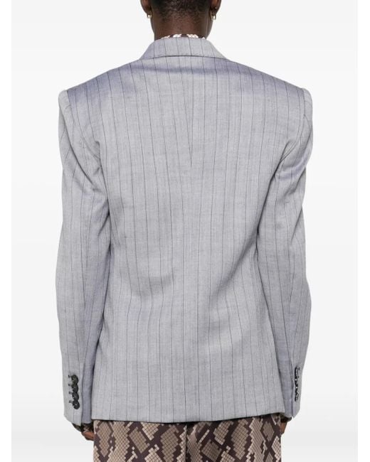 Stella McCartney Gray Wool Double-Breasted Jacket