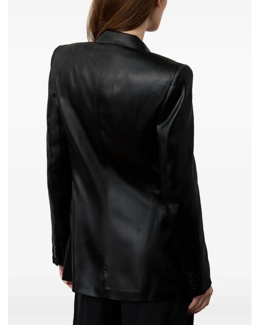 Ralph Lauren Black Ramona Double-Breasted Jacket