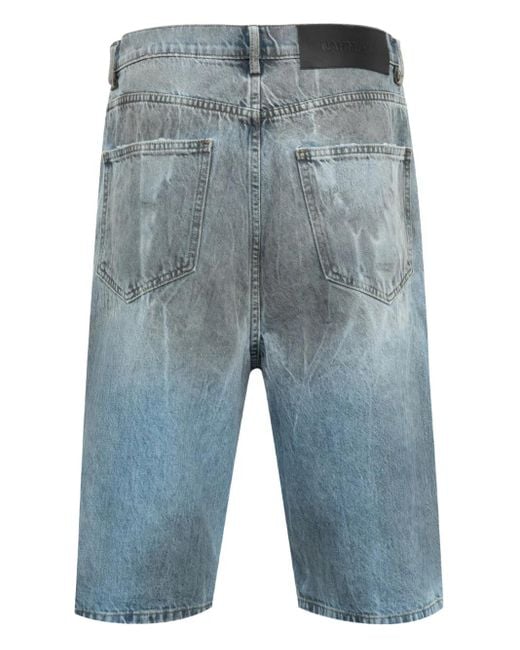 NAHMIAS Blue Thrashed Shorts for men