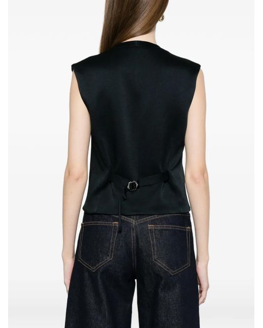 Blazé Milano Black Pocket Buttoned Waistcoat