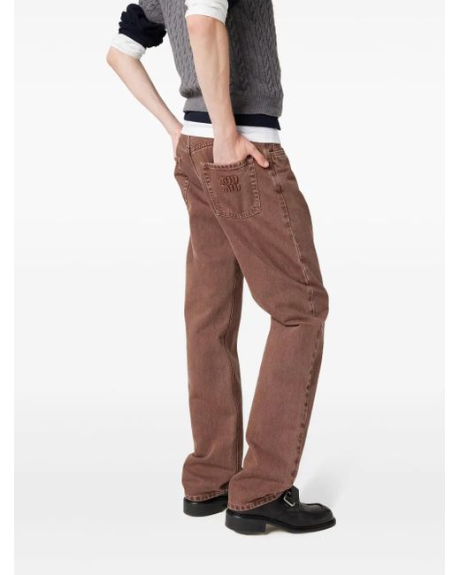 Miu Miu Brown Straight-Leg Jeans