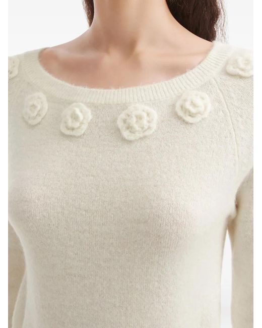 B+ AB White Belted Sweater