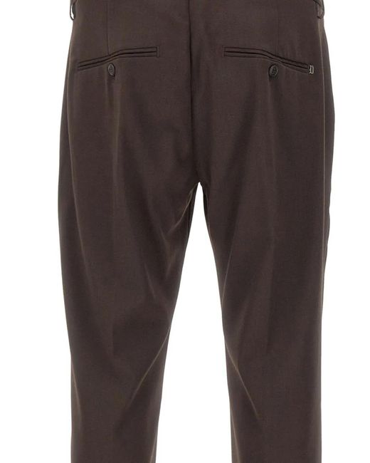 Dondup Gray Buttoned Logo-Detail Pants for men