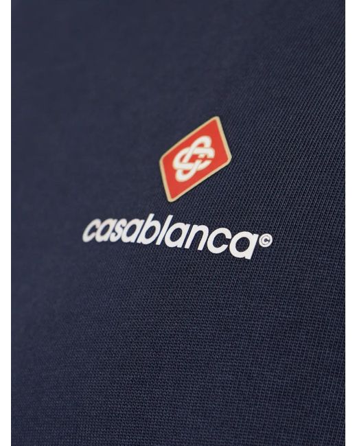 Casablanca Blue Logo-Print T-Shirt for men