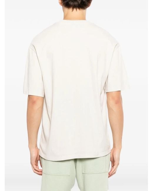 Melt White Graphic-Print T-Shirt for men