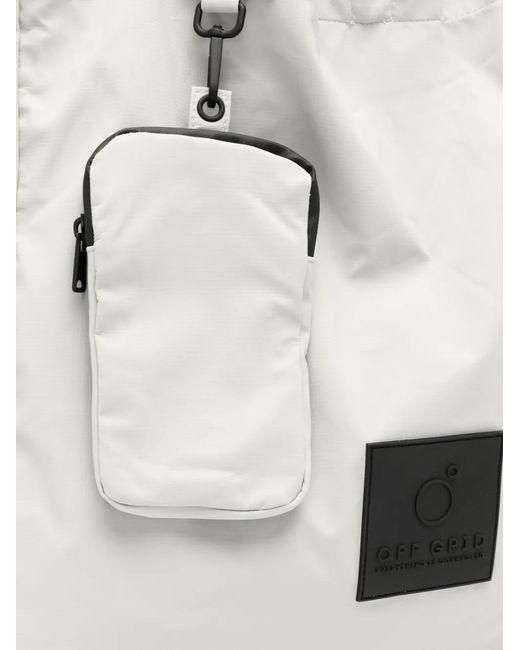 OFF GRID White Detachable-Pouch Shoulder Bag