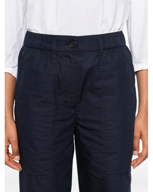 Marc O' Polo Blue Elasticated Pocket-Detail Trousers