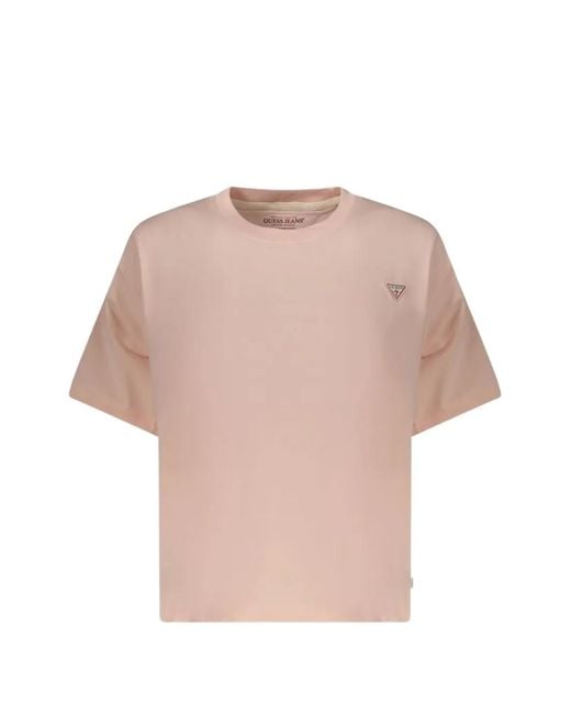 Guess Natural Logo-Patch T-Shirt