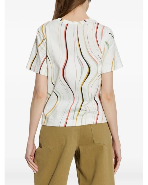 Paul Smith White Patterned T-Shirt