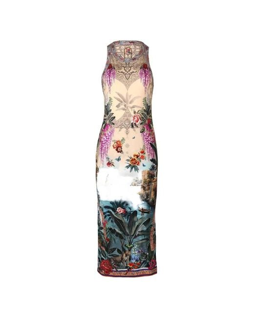 Camilla White Floral-Print Maxi Dress