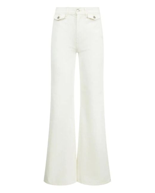 Nili Lotan White Edira Flared Jeans