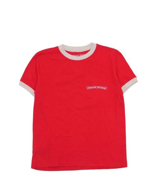 Chrome Hearts Red T-Shirt À Logo Imprimé for men