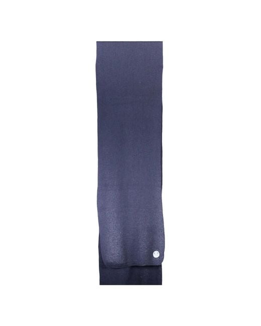 North Sails Blue Ribbed-Knit Scarf for men