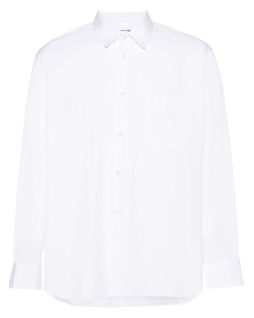 Camisa con cuello de pico Comme des Garçons de hombre de color White
