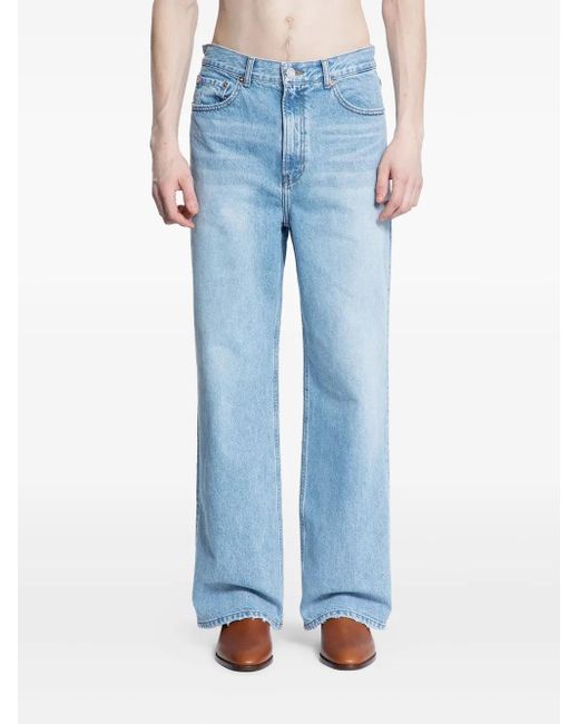 RECTO. Blue Straight-Leg Cotton Jeans for men
