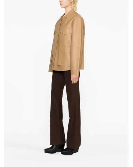 Totême Natural Army Leather Jacket