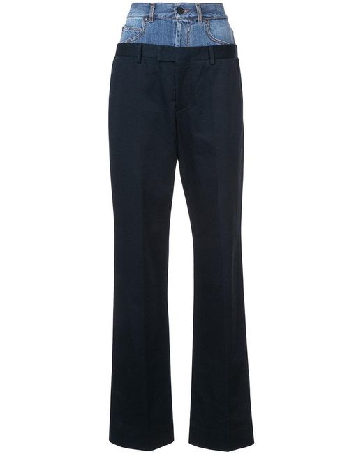 Maison Margiela Blue Double Waisted Trousers