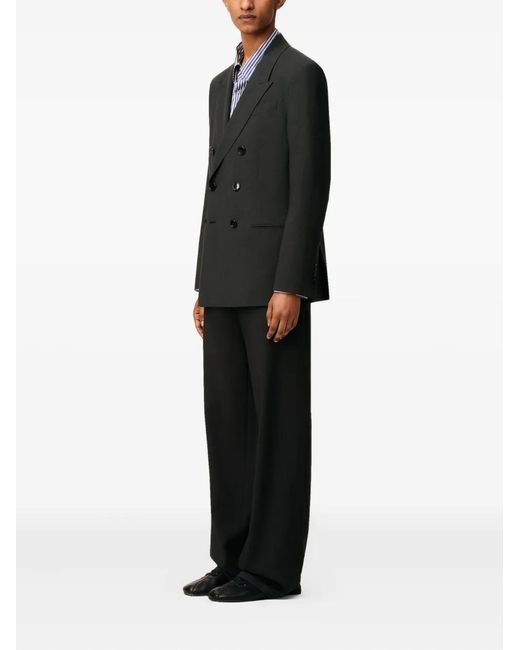 AMI Black Double-Breasted Wool Blazer for men