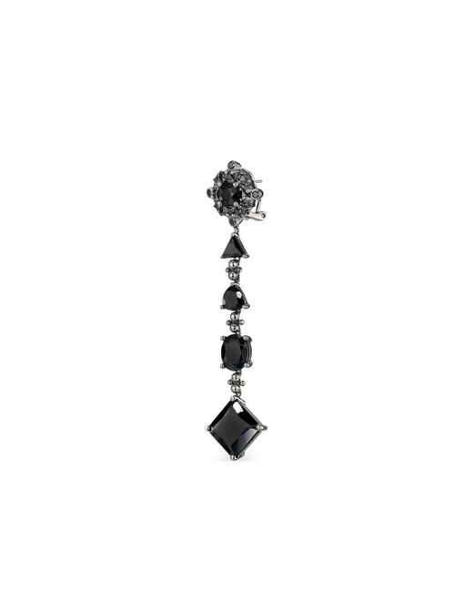 Anabela Chan Black 14K And Rhodium Vermeil Tropical Diamond Earrings