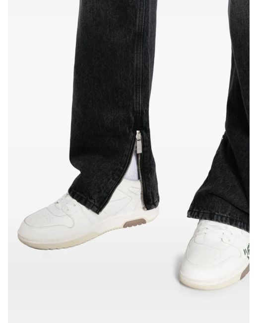Off-White c/o Virgil Abloh Black Off- Zip-Detail Straigh-Leg Jeans for men