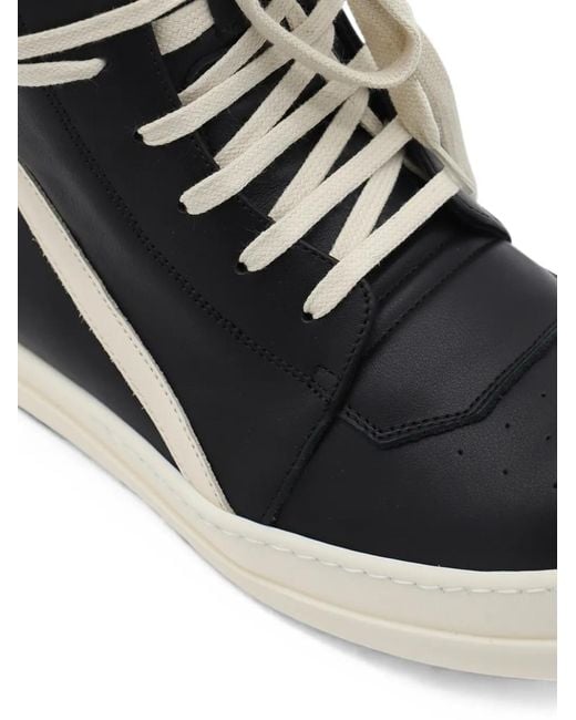 Rick Owens Black Geobasket High-Top Sneakers for men