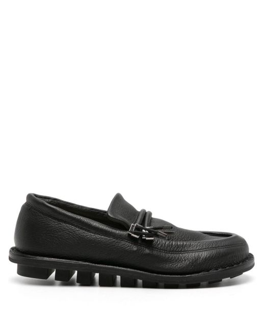 Trippen Black Duct Leather Loafers