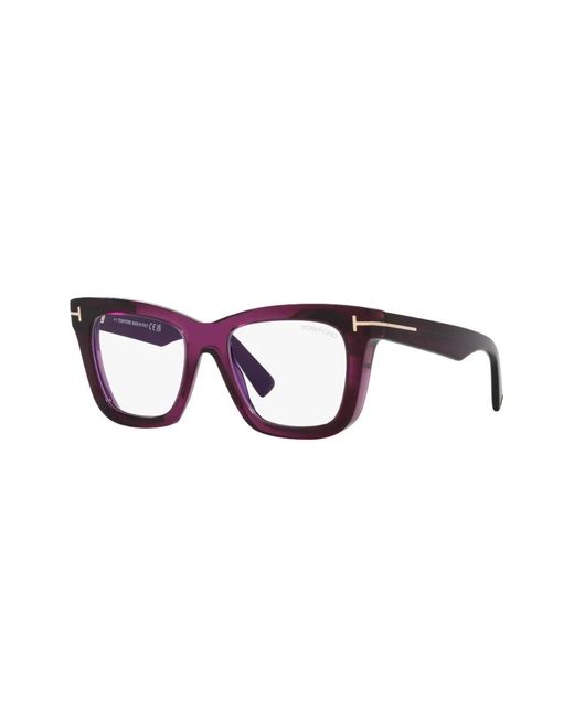 Tom Ford Brown Block Square-Frame Glasses